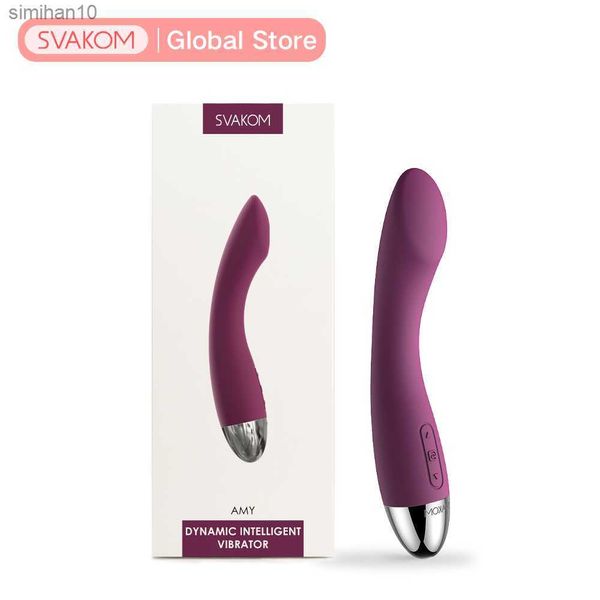 SVAKOM Amy Juguetes sexuales para mujeres Vibradores de punto G Productos sexuales para adultos Anal Plug Wand Masaje impermeable silicona Dildo Vibradores L230518