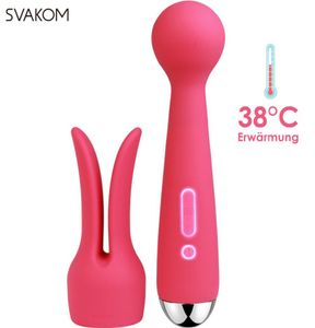 Svakom Emma Intelligente verwarming G Spot Dildo Rabbit Vibrator Silicone Vrouw Vagina Clitoris Av Wand Massager met konijnenkap voor 9672571