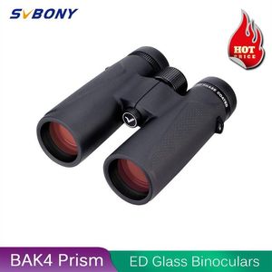 SVBONY 8X32/10x42 Telescope ED Binoculars BAK4 Prism Phase Correction Coated Power Hunting Binocular High Definition SV202