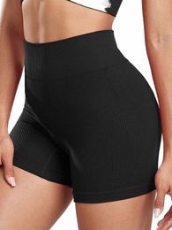 Svokor Rib Shorts para mujeres Butt Lift Seaml Biker Medias Transpirable Elástico Entrenamiento Leggings Mujer Casual Wear Sweetpants 94uj #