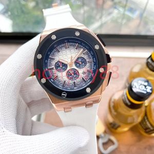 SW Designer Mens Quartz Horloges 44 mm keramische wijzerplaat roestvrijstalen kast rubberen band saffier mechanische lichtgevende waterdichte polshorloges Montre de Luxe Watch