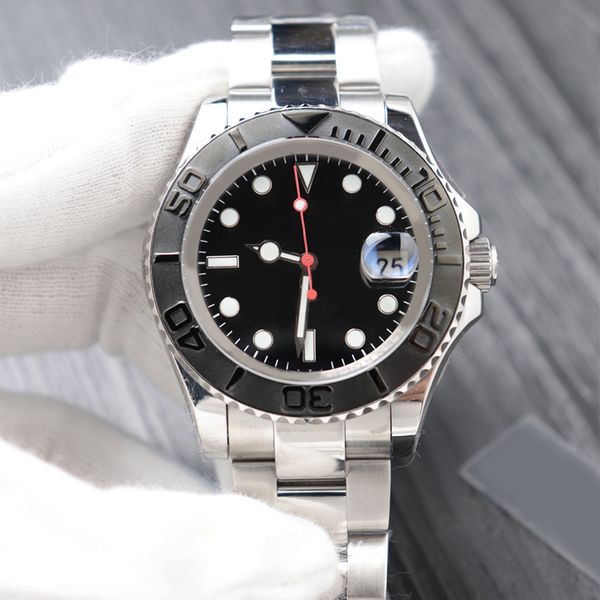 Relojes para hombres Dhgate Mecánico automático Mechón de 40 mm de goma de goma/correa de acero inoxidable Sapphire Espejo de buceo impermeable luminoso Montre de Luxe Relojes regalo