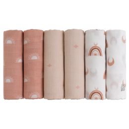 Smoulling gllquen bébé coton mousseline landdle reçoit des couvertures de burp squares respirant mous pour garçons neuf-né 28 "x28"