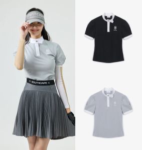Smoulling dames golf manches courtes 2023 Summer Golf Tshirt Puff Sleeve et écran solaire petit col haut de style golf féminin SC0150