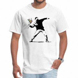 swag Banksy Fr Thrower T-shirts 100% Cott Stof Mannen Tshirt Heren T-shirts Nieuwigheid Street Art Designer Rebel Tees Oversize 48Fl #