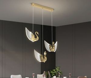 Swan LED Pandent Light Lamp Indoor Nordic Lighting voor Home Woonkamer Decoratie Eettafels Lichten Nachtkastje Hanglamp