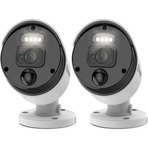 Swann 2 Pack Add-On VR Master Series Bullet Security Camera met 4K Ultra HD-video, binnen- of buitenontwerp, schemering tot Dawn Color Night Vision