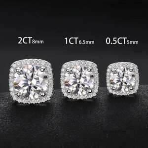 Swarovski 0.5CT 1CT 2CT Diamond oorbellen 925 Sterling Silver Bling Moissanite Studs oorbellen sieraden voor mannen Leuke cadeau 585