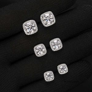 Swarovski 0.5CT 1CT 2CT Diamond oorbellen 925 Sterling Silver Bling Moissanite Studs Oorrangse sieraden voor mannen Leuke cadeau 369