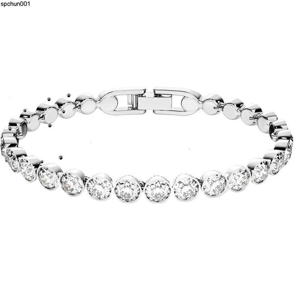 Bracelet Swarovski Créateur Luxe Mode Femme Qualité Originale Collection Tennis et Bijoux Finition Rhodium Cristaux Clairs {catégorie}