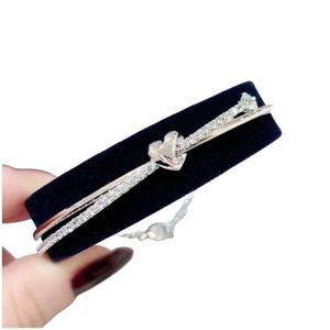 Swarovski Armband Designer Vrouwen Top Kwaliteit Bangle Geliefde Briljante Liefde Knoop Armband Voor Vrouwen Element Kristal Hartvormige Armband Voor Vrouwen