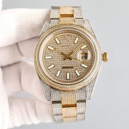 Swarovski diamanten horloge herenhorloges 904L staal Relojes 41 mm 2824 automatisch mechanisch uurwerk motre be luxe luxe horloges polshorloges
