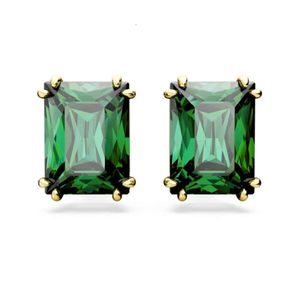 Swarovski Earring Designer Dames Topkwaliteit Charm Matrix Groene vierkante oorbellen voor dames Lichte luxe Uniek en high-end met elementkristallen