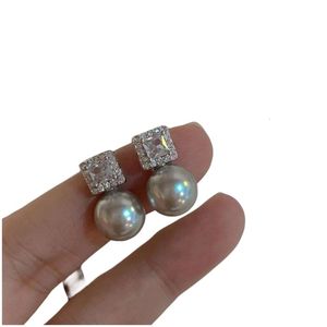 Swarovski – boucles d'oreilles de styliste pour femmes, breloque de qualité originale, aiguille en argent 925, diamant, perle, uniques, élégantes