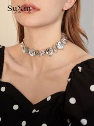 Ensemble de colliers en grenat plaqué pour femmes, bijoux de luxe et de styliste en diamant, pour fête de mariage, à la mode