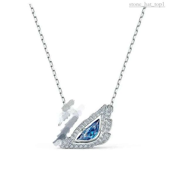 Swarovski Fashion Collar de diamantes para mujeres 14k Gold Swan Collar Collar Diamante Ins Estilo Collar de diseñador Joyería de regalo emocional para mujeres 7696