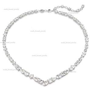 Swarovski kettingontwerper Designer ketting vrouwen originele hanger kettingen sieraden vrouwelijke volledige witte diamant met element kristal glanzende stralings sleutelbeen 454
