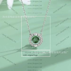 Swarovski kettingontwerper Swarovski sieraden De hart ketting van dans nemen kristalelement Swan Spirit Necklace High Edition Luxury Women Gift 9b06 aan