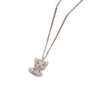 Swarovski-ketting Designer Dames Originele kwaliteit kettingen Schattige volledige diamanten teddybeerketting met kristallen kraagketting voor dames