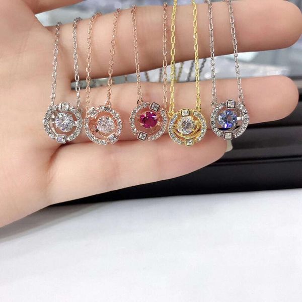 Collier swarovski designer femmes de qualité originale de qualité luxe pendentif élémentaire