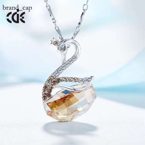 Swarovski ketting hanger Swarovskis sieraden ketting natuurlijke agaat kristallen tanden ketting kleurrijke kristal kerst en Valentijnsdag cadeau voor vrouwen 69d