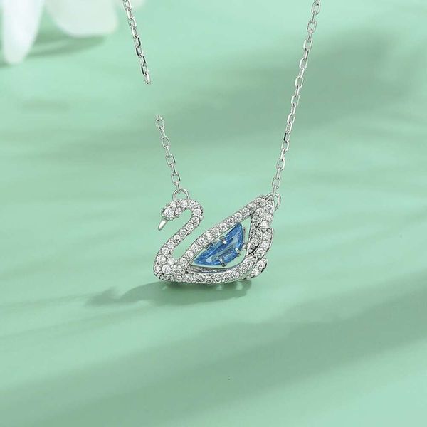 Colliers Swarovski Pendant Swarovskis Jewelry Collier Jumping Heart Swan Collier Femelle Element Crystal Smart Clavicule Chain Gift for Women