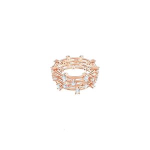 Swarovski Ringen Designer Dames Originele Kwaliteit Bandringen Nieuwe Rose Gold Sterrenhemel Schoonheidsring Romantische Persoonlijkheid Opvouwbare Ring