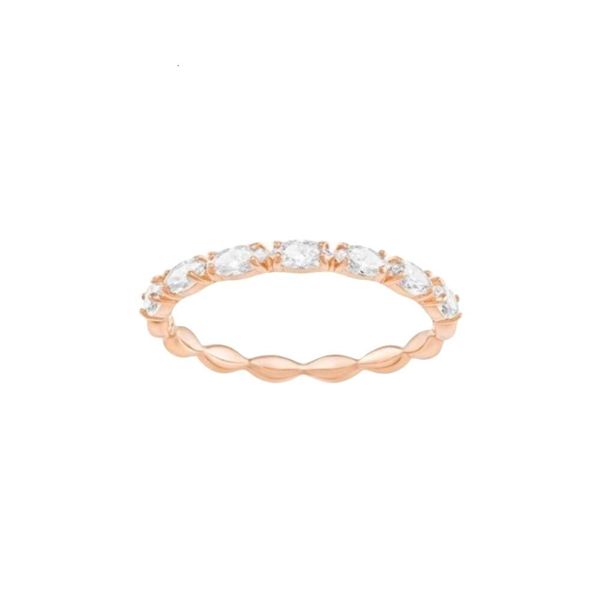 Swarovski anneaux concepteur femmes Original qualité bande anneaux bijoux femmes classique Rose bague en or pour femmes anneau cadeaux