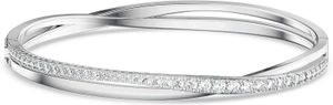 Swarovski Twist Rows Crystal Bracelet Series Rhodium en roségouden fineer transparant kristalkristal