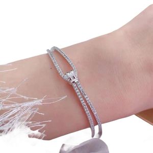 Swarovskis Bracelet bijoux de créateur femmes qualité originale bracelets porte-bonheur Bracelet en argent gland collier chaîne femme