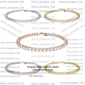 Swarovskis Bracelet Designer Jewels de qualité originale Femme Femme Single Row Diamond avec éléments Crystal Crystal Simple et Meticule C5BB