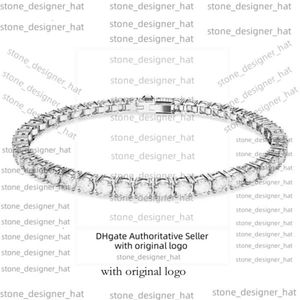 Swarovskis Bracelet Designer Jewels originele kwaliteit dames enkele rij vol diamant met elementen kristal eenvoudig en nauwgezet 0BA1