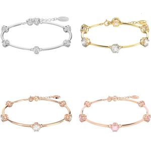 Swarovskis Bracelet Bijoux De Créateur Qualité Originale Mode Bracelet Simple Pour Les Femmes Utilisant Des Éléments Bracelet En Cristal Pour Le Tempérament Des Femmes