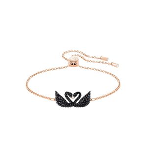 Swarovskis Bracelet Designer Luxury Fashion Femmes Femmes Original Qualité Bangle Classic Double Black Swan Bracelet Réglable Black Double simple et polyvalent