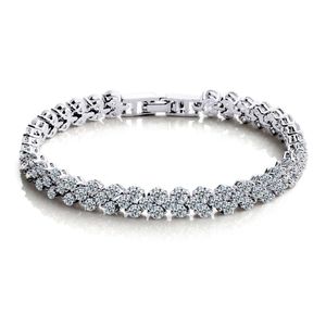 Swarovskis armband ontwerper luxe mode dames originele kwaliteit armband Romeinse zwaluw element kristal glanzende drie rijen diamant