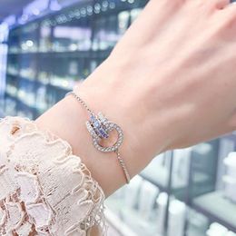 Swarovskis Bracelet Designer Femmes de qualité originale Fashion Luxury Autriche Ring de cristal Bracelet Bracelet Perge de transit Double Ring Small Taie Diamond