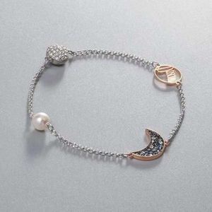 Swarovskis Bracelet Designer Women Originele kwaliteit Luxe mode Mysterieuze maan Invisible Magnetic Buckle Bracelet Romantische maanstijl Kristallen armband