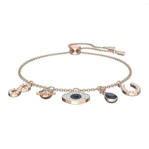 Swarovskis Bracelet Designer Femmes Original Qualité Charme Bracelets Femmes Symbolique Mauvais Oeil Charme Bracelet Bleu Blanc Cristal Or Rose