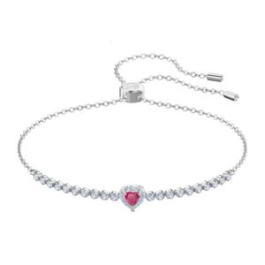 Bracelet Swarovskis Femmes Bracelet de charme de haute qualité Original Bracelet en forme de coeur rose bracelet romantique