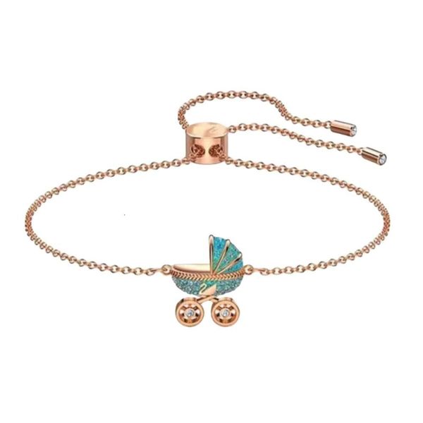 Swarovskis Bracelet Designer Femmes Qualité Originale Bracelets De Charme Mode Mignon Enfants Amusant Mini Chariot Bracelet Élément Féminin Bracelet En Cristal