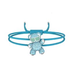 Swarovskis Bracelet Designer Femmes Top Qualité Bracelet Ours En Peluche Bracelet Mâle Doté D'hirondelle Cristal Coeur En Mouvement Petit Ours Bracelet Femme