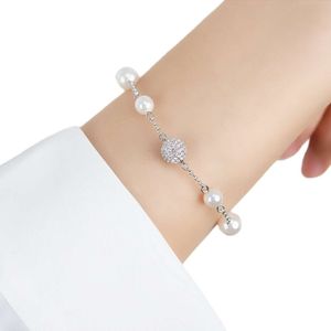 Swarovskis Armband Designer Vrouwen Top Kwaliteit Bangle Hoge Parelmoer Flow Parel Onzichtbare Magnetische Gesp Armband Vrouwelijke Element Kristal Armband Vrouwelijke