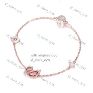 Swarovskis Bracelet Bijoux Femmes Bracelets de charme de haute qualité Original Swan romantique rose rose Rose 166E