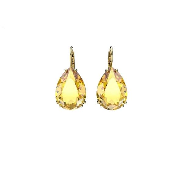 Swarovskis boucles d'oreilles bijoux de créateur femmes qualité originale charme crépuscule poire en forme de goutte d'eau boucles d'oreilles pour les femmes