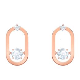 Swarovskis oorbellen ontwerper vrouwen originele kwaliteit charme originele sjabloon ovale hart oorbellen voor vrouwen met element kristal dynamische oorbellen