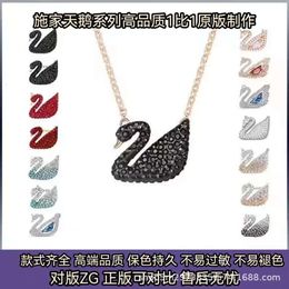 Swarovskis Sieraden Ketting de hogere versie van Adopts Element Swan Ketting Vrouwelijke Kristal Dynamische Sleutelbeenketting