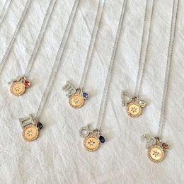 Swarovskis Collier Designer De Luxe Mode Femmes Original Qualité Pendentif Douze Constellations Simple Clavicule Chaîne Cadeaux pour Les Filles