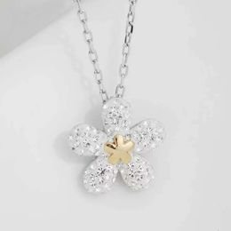 Swarovskis kettingontwerper Dames Oorspronkelijke kwaliteit Luxe mode hanger Paar stoere bloem kleine bloem ketting dameselement kristal kraagketen