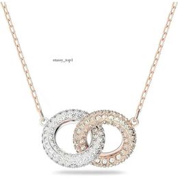 Collier Swarovskis Top Quality 24SS Fashion Luxury Gift Swarovski Gem Crystal Boucles d'oreilles et collier Bijoux Collection de bijoux Stone 278