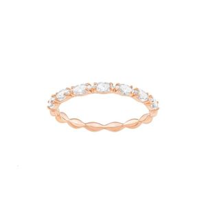 Swarovskis ringen Designer sieraden vrouwen klassieke originele hoogwaardige bandringen Rose Golden Ring voor damesringcadeaus